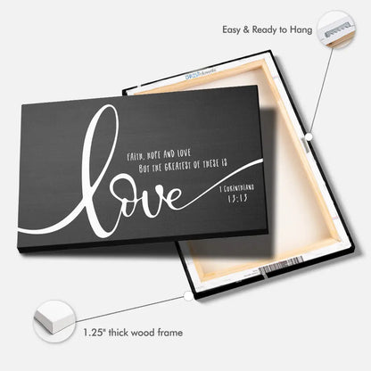Faith Hope And Love Wall Art Canvas