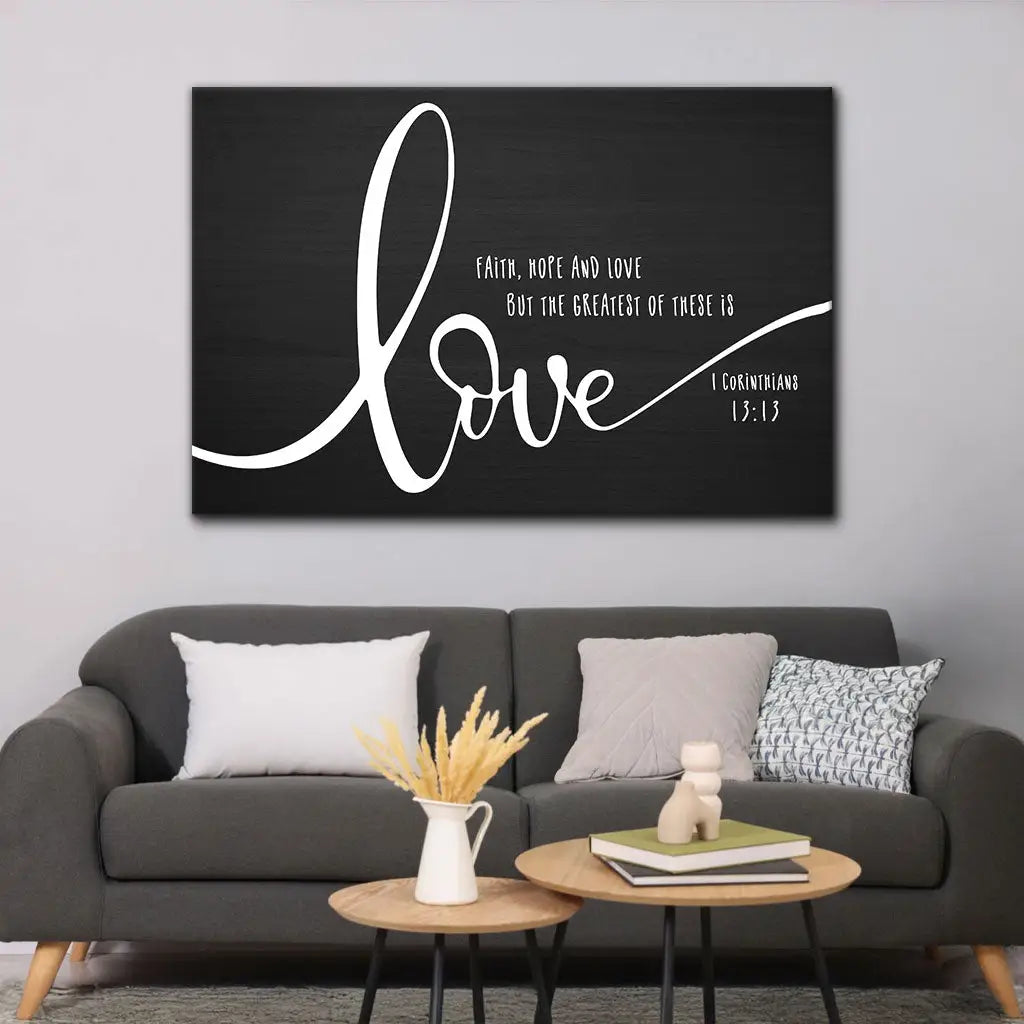 Faith Hope And Love Wall Art Canvas