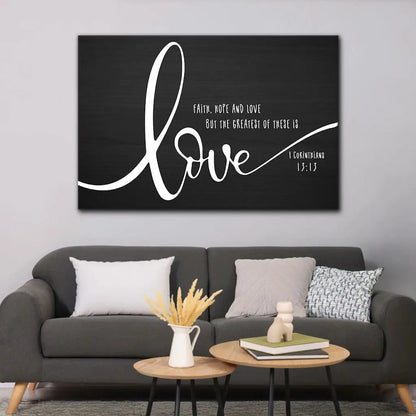 Faith Hope And Love Wall Art Canvas