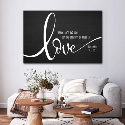 Faith Hope And Love Wall Art Canvas