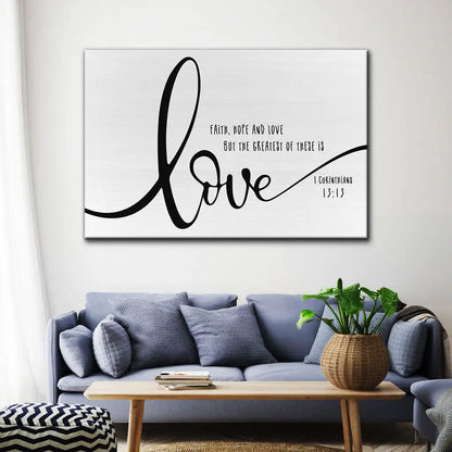 Faith Hope And Love Wall Art Canvas
