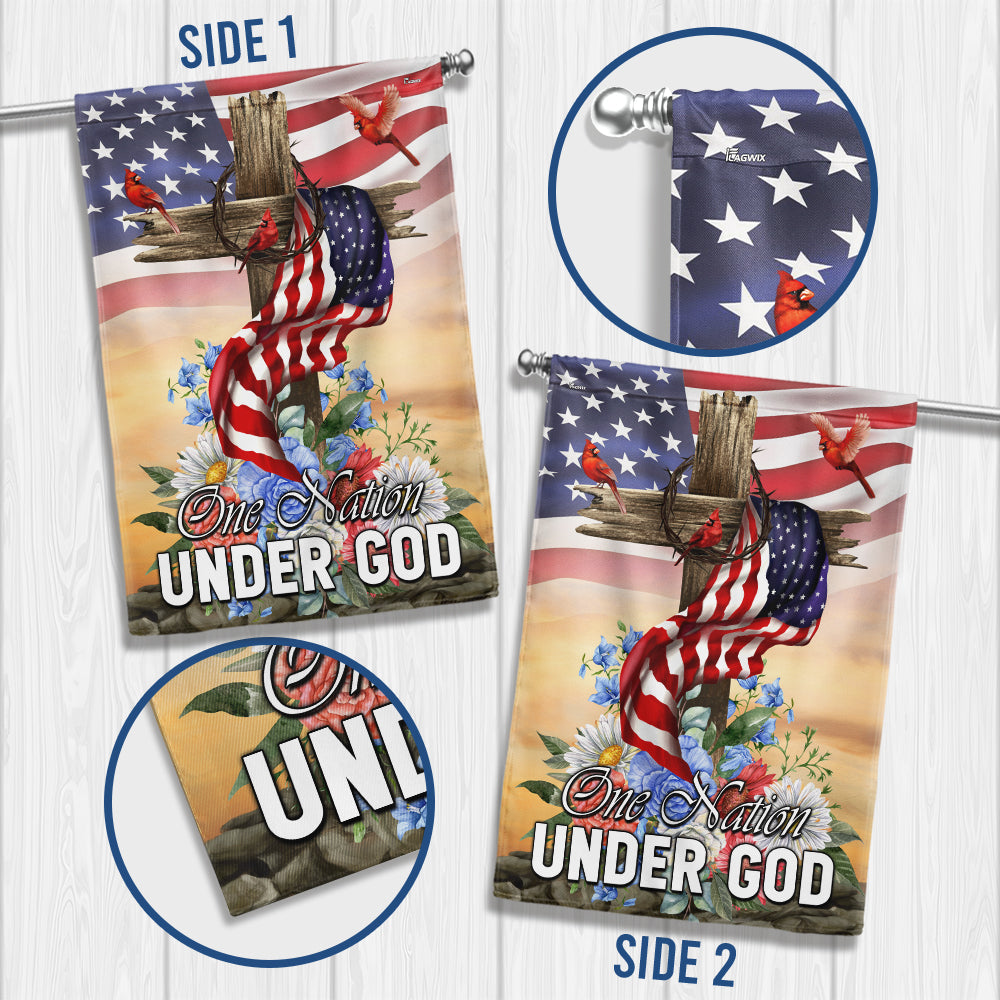 Flagwix American Flag - Patriotic One Nation Under God Flag 3-Day Shipping