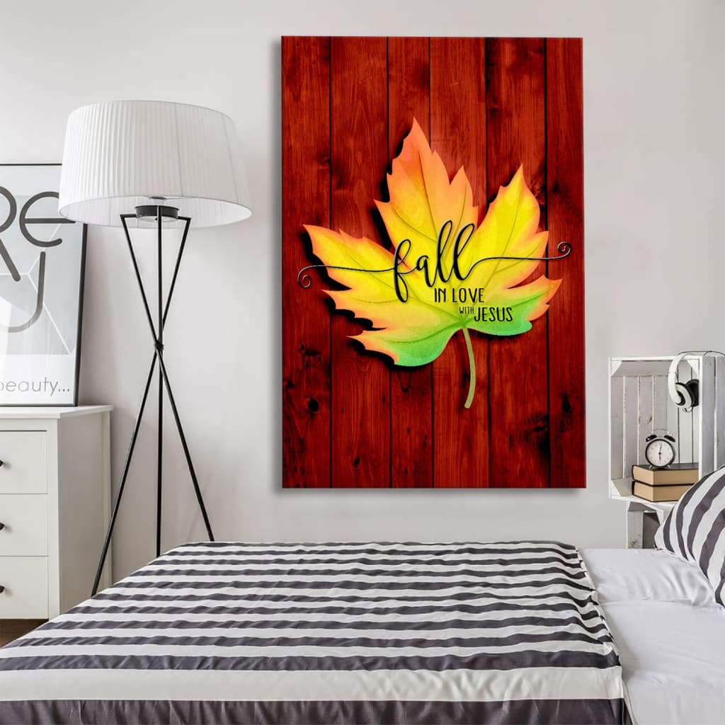 Fall in Love With Jesus Wall Art Canvas Print
