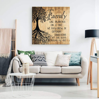 Family Like Branches On A Tree Wall Art Canvas Print