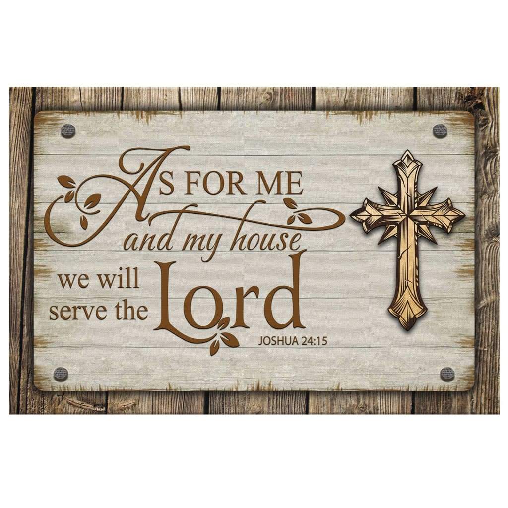 As for Me and My House Canvas, Farmhouse Style, Joshua 24:15 Wall Art