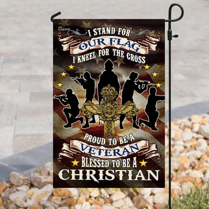 Proud To Be A Veteran Blessed To Be A Christian Veterans Day Flag