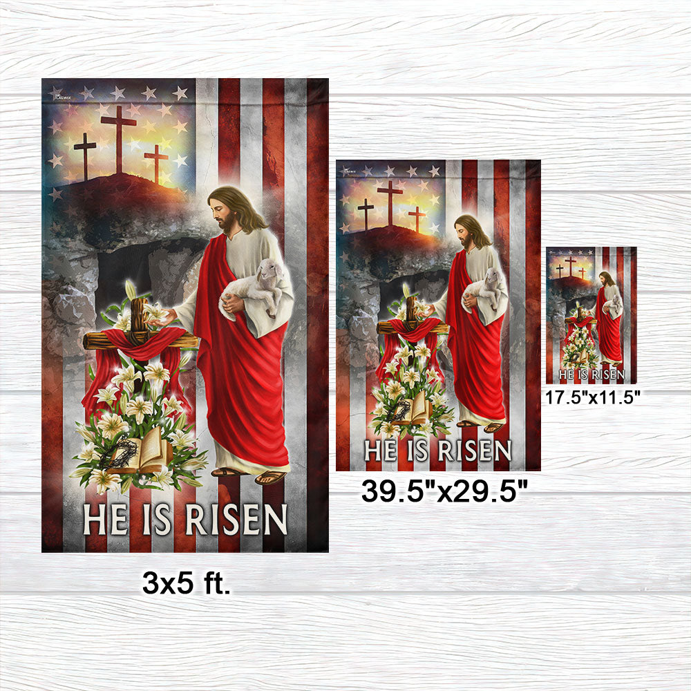 FLAGWIX Easter Day Jesus He Is Risen Easter Flag