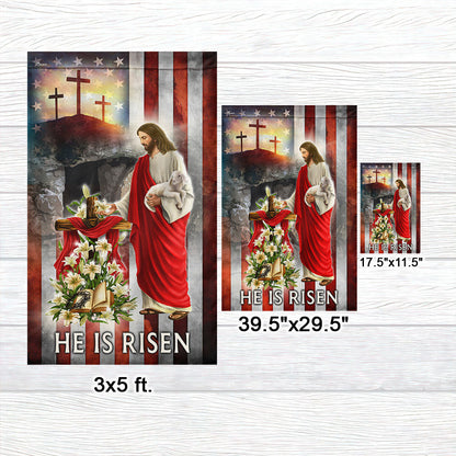 FLAGWIX Easter Day Jesus He Is Risen Easter Flag