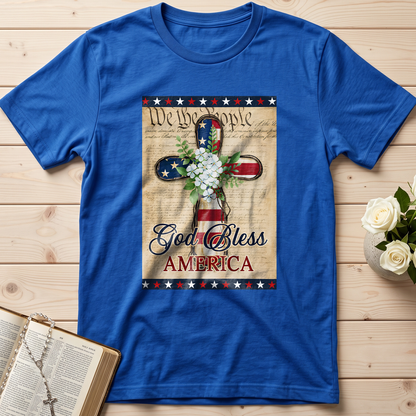 Flagwix American Flag - Patriotic God Bless America 4th of july Christian Cross Flag