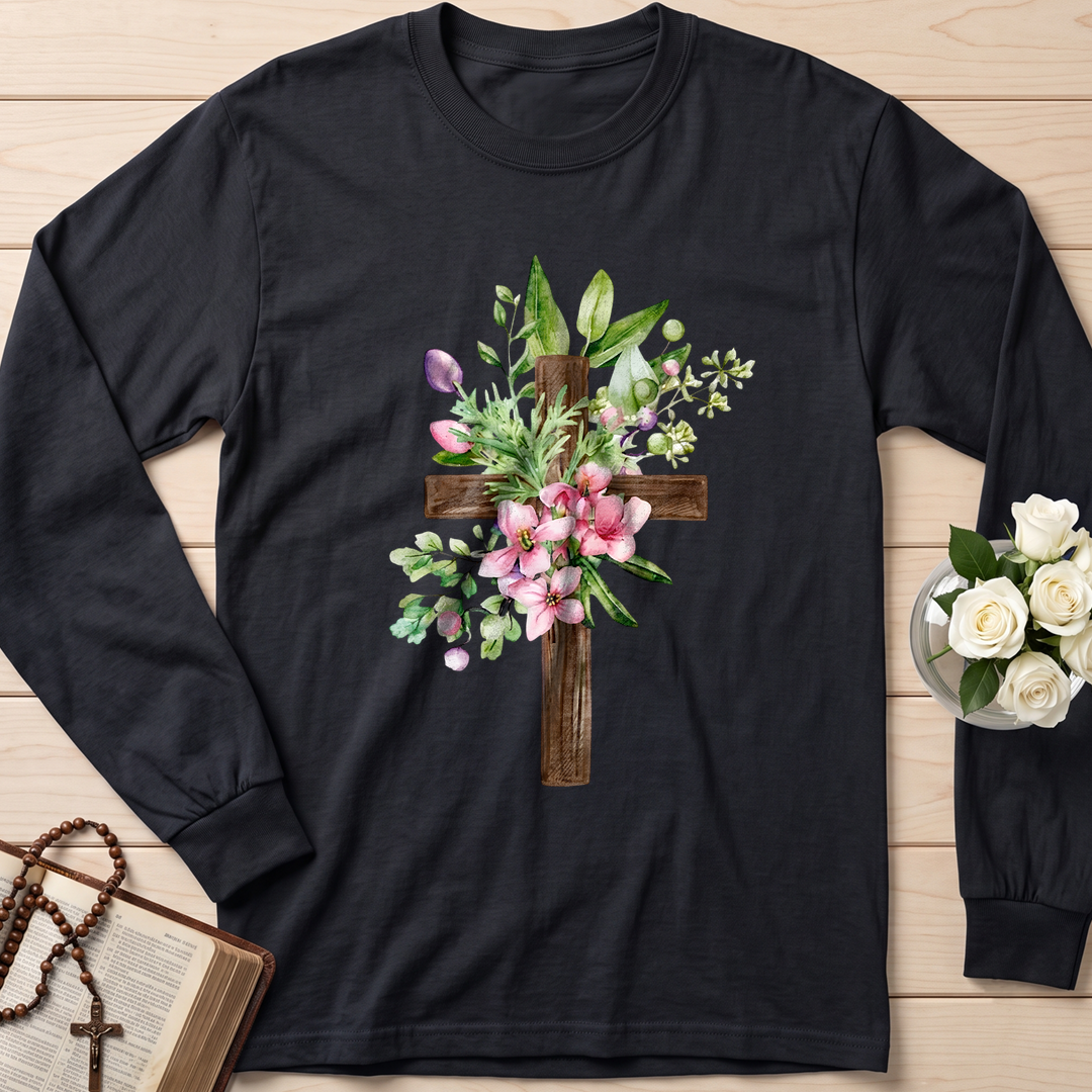 Floral Cross Christian 01
