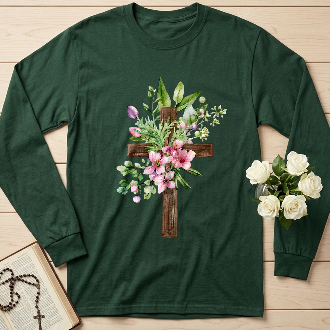Floral Cross Christian 01