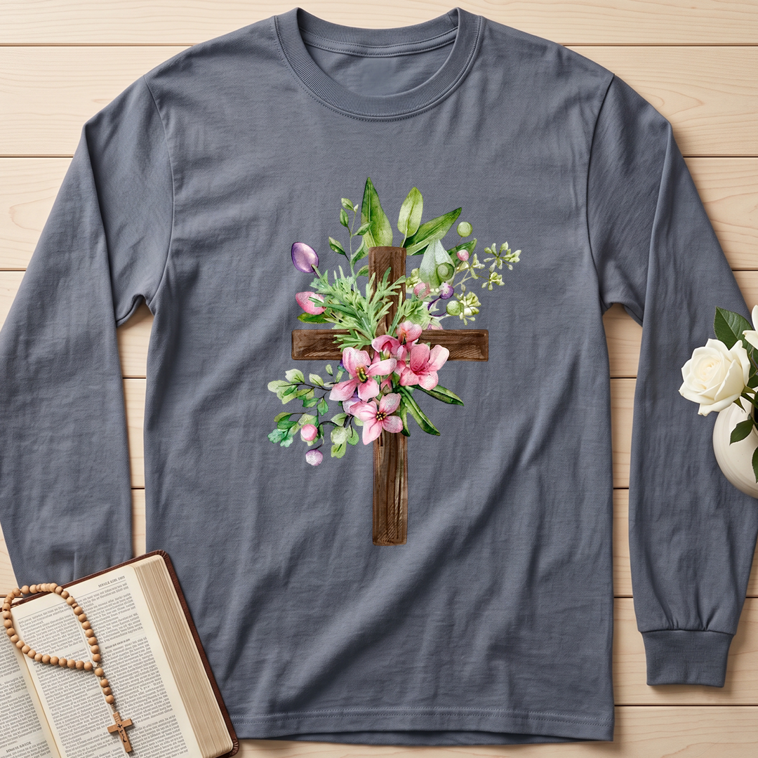Floral Cross Christian 01