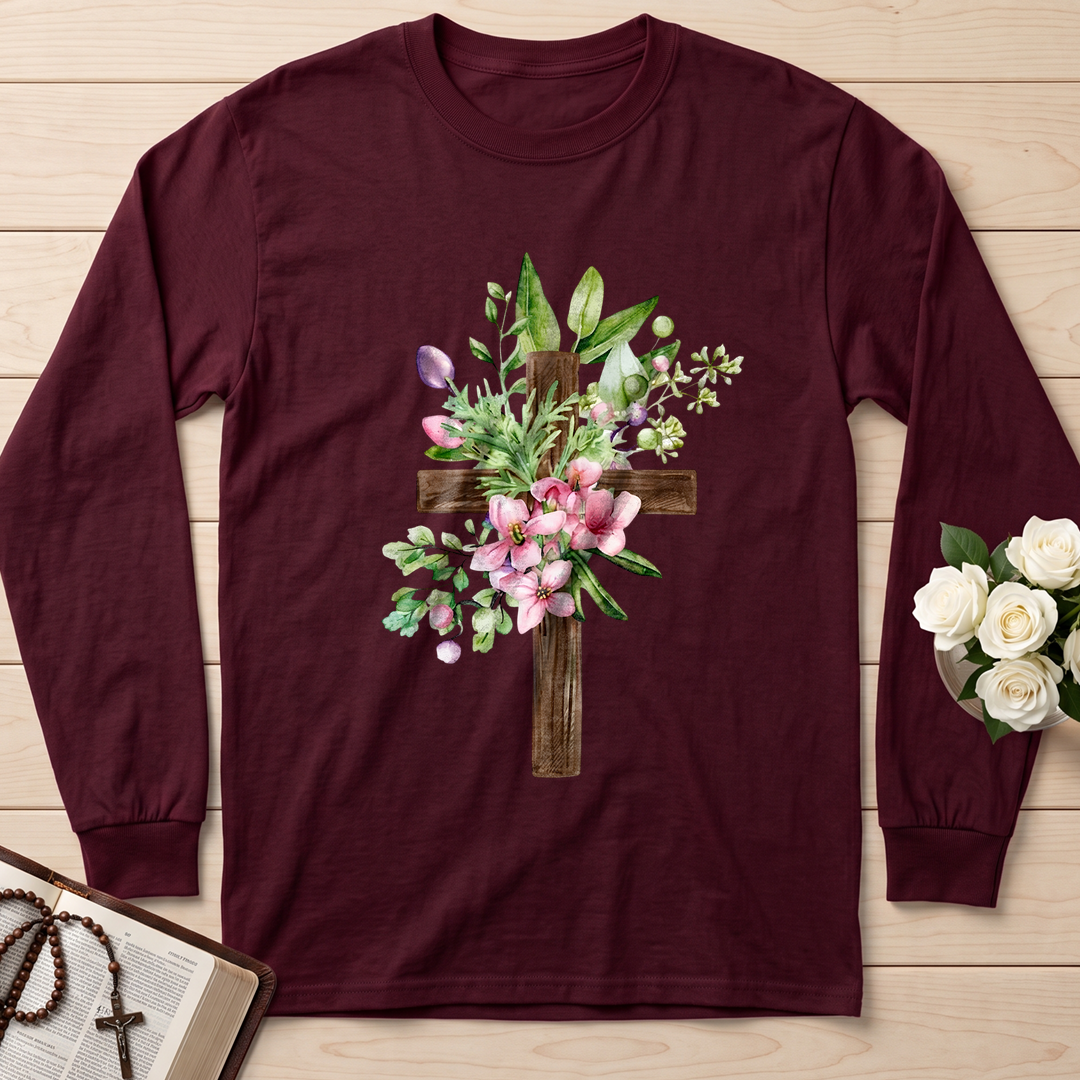 Floral Cross Christian 01