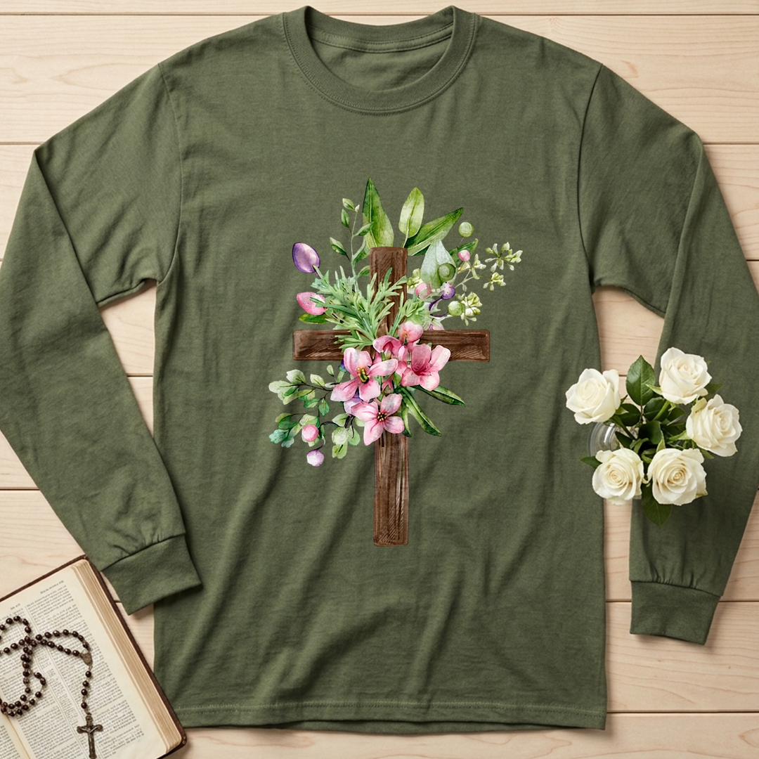 Floral Cross Christian 01