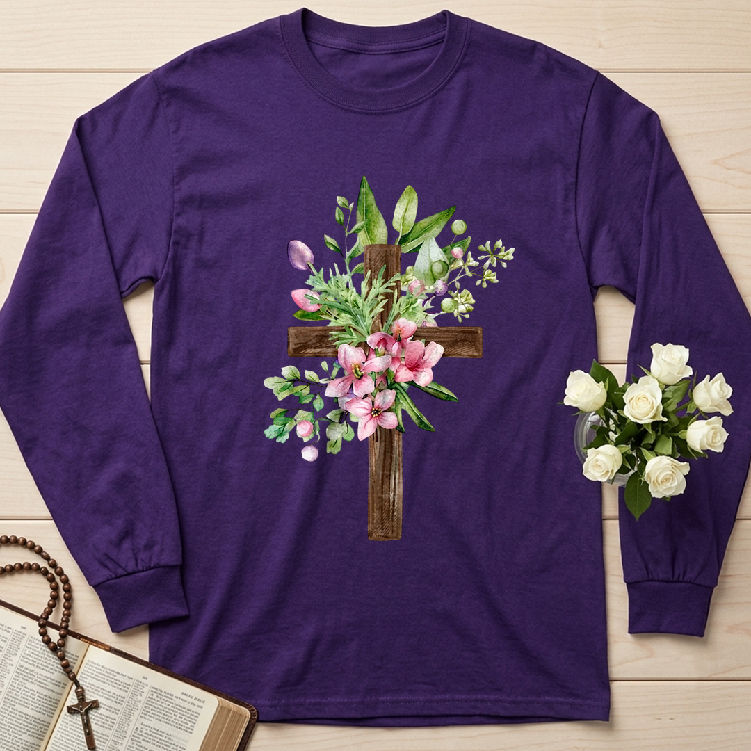 Floral Cross Christian 01