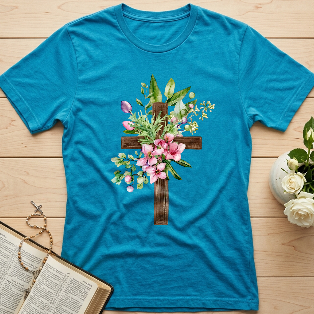 Floral Cross Christian 01