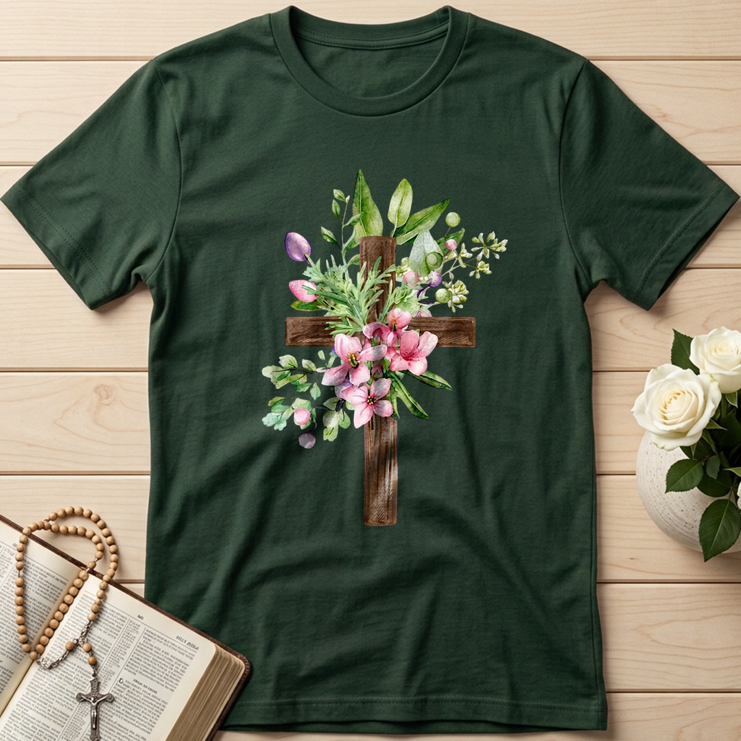Floral Cross Christian 01