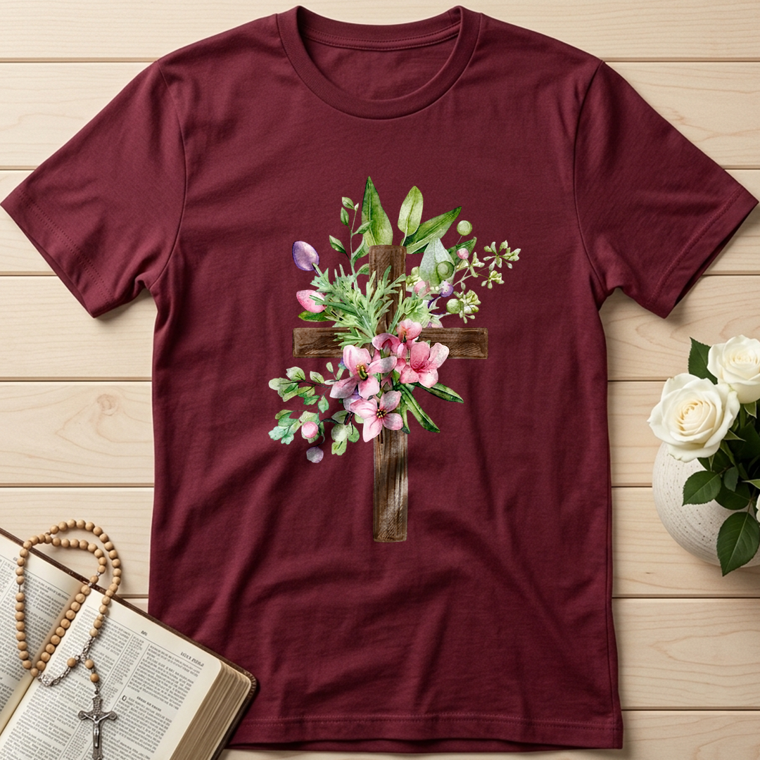 Floral Cross Christian 01