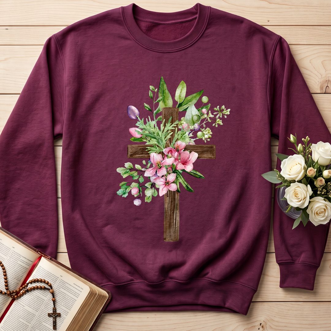 Floral Cross Christian 01