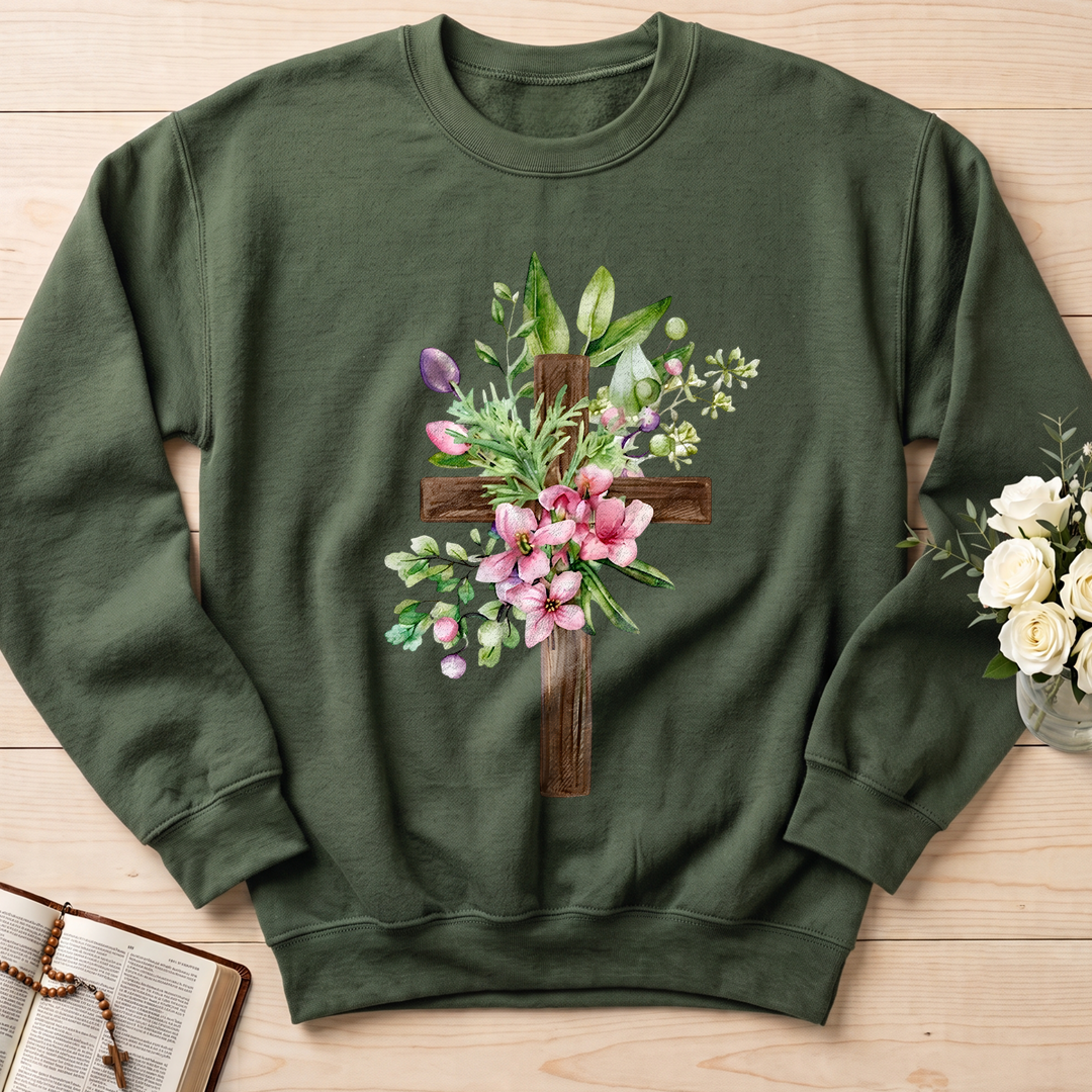 Floral Cross Christian 01