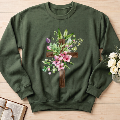 Floral Cross Christian 01