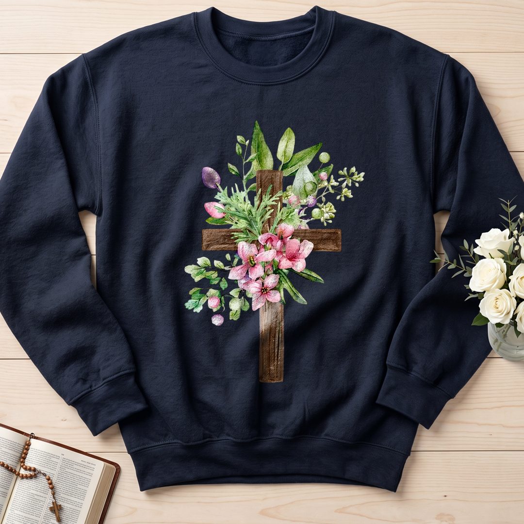 Floral Cross Christian 01