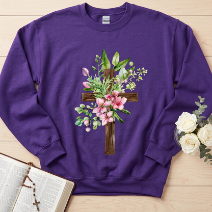 Floral Cross Christian 01