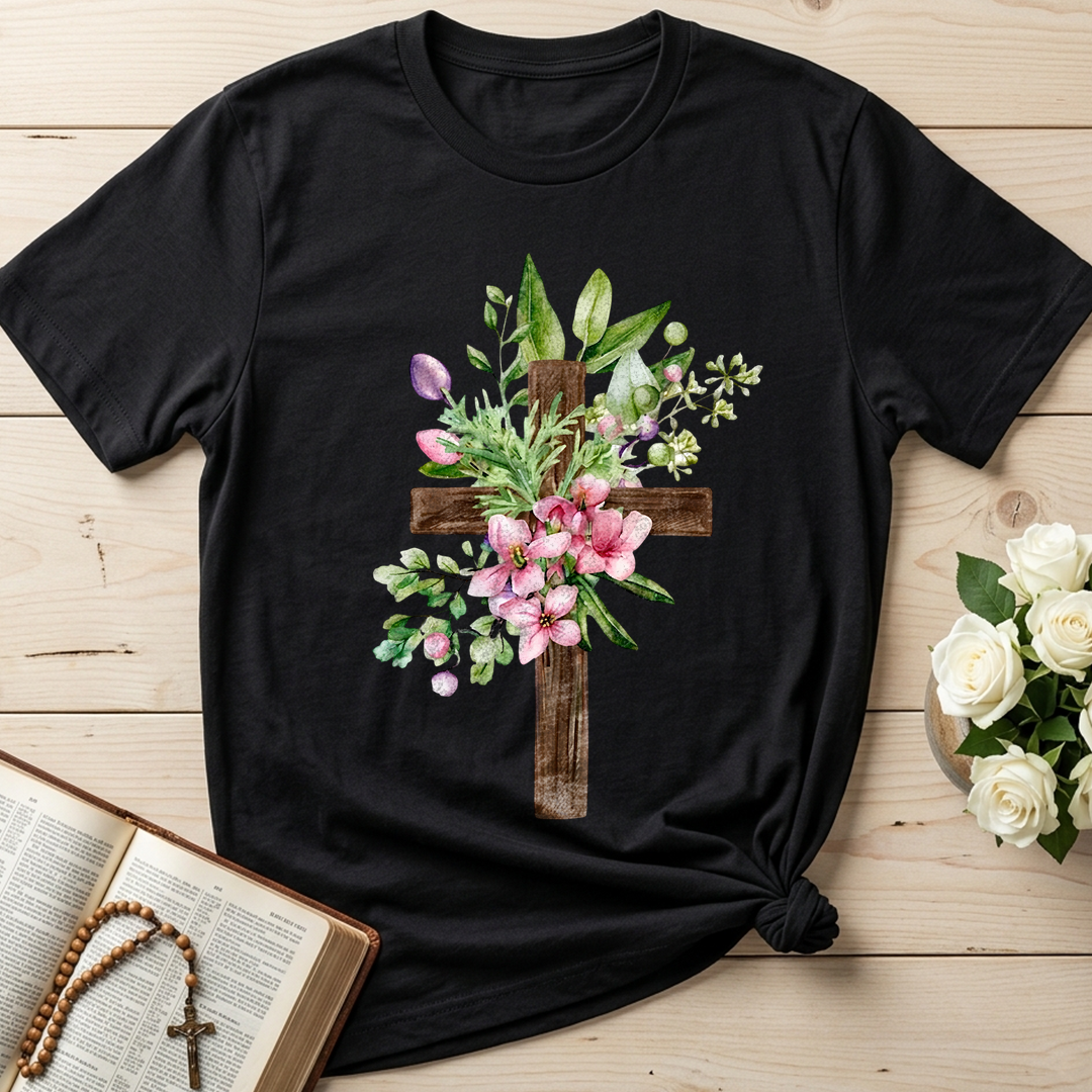 Floral Cross Christian 01