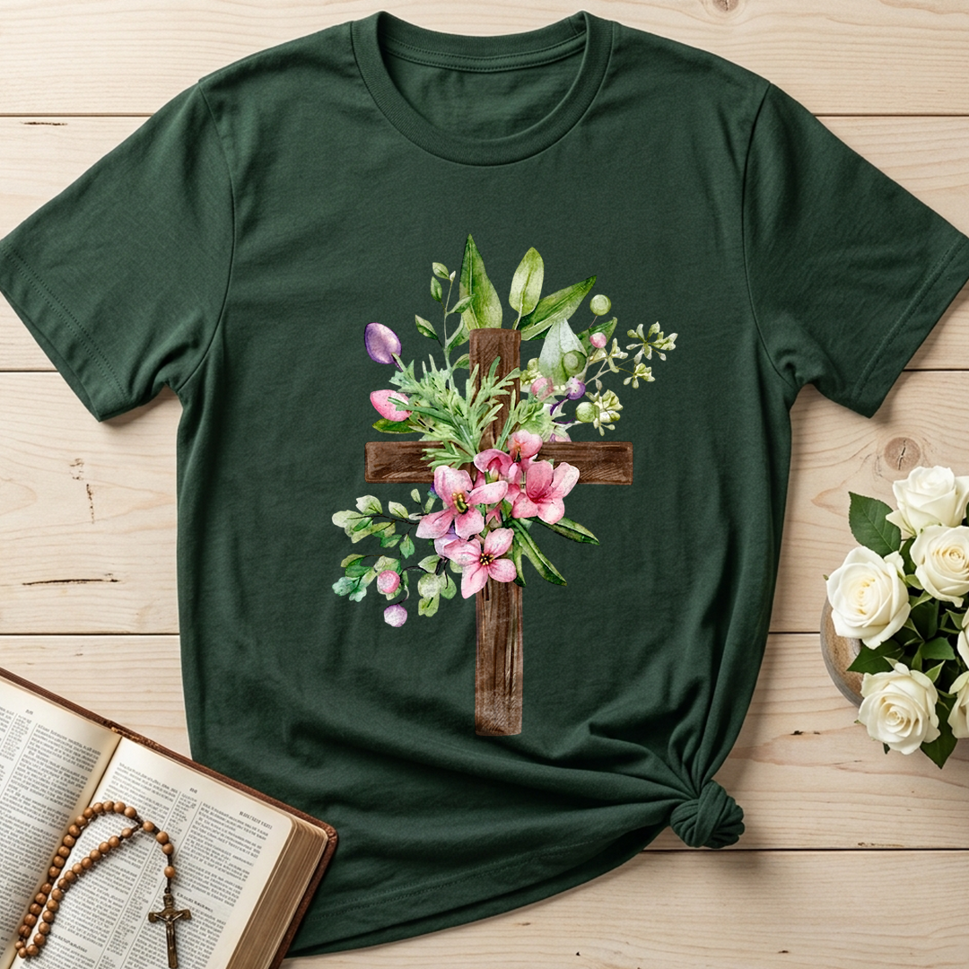 Floral Cross Christian 01