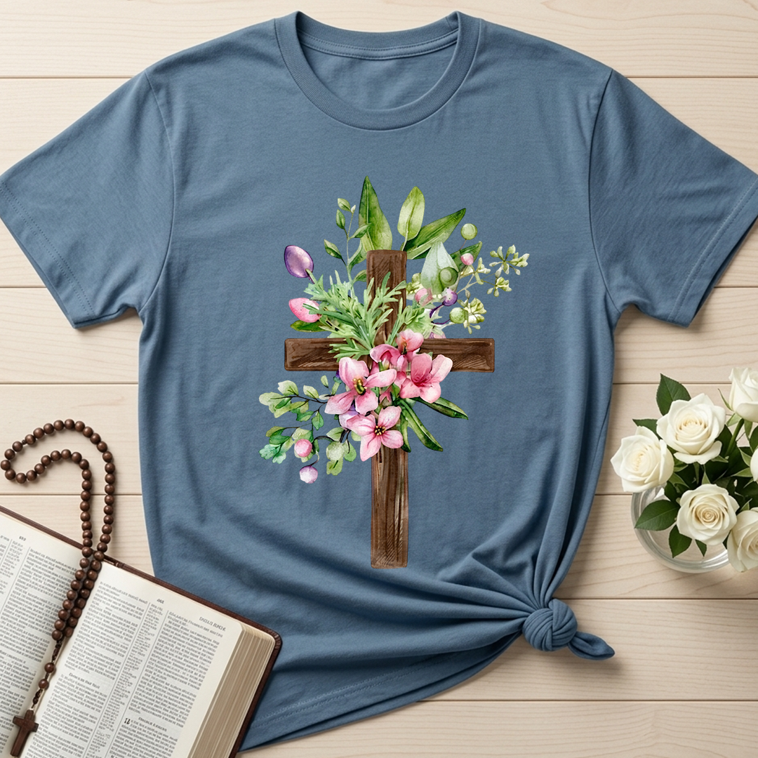 Floral Cross Christian 01