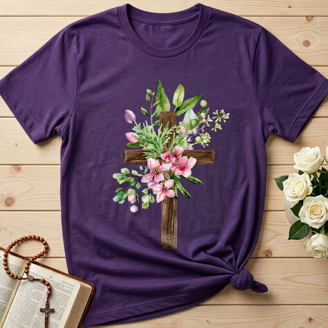 Floral Cross Christian 01