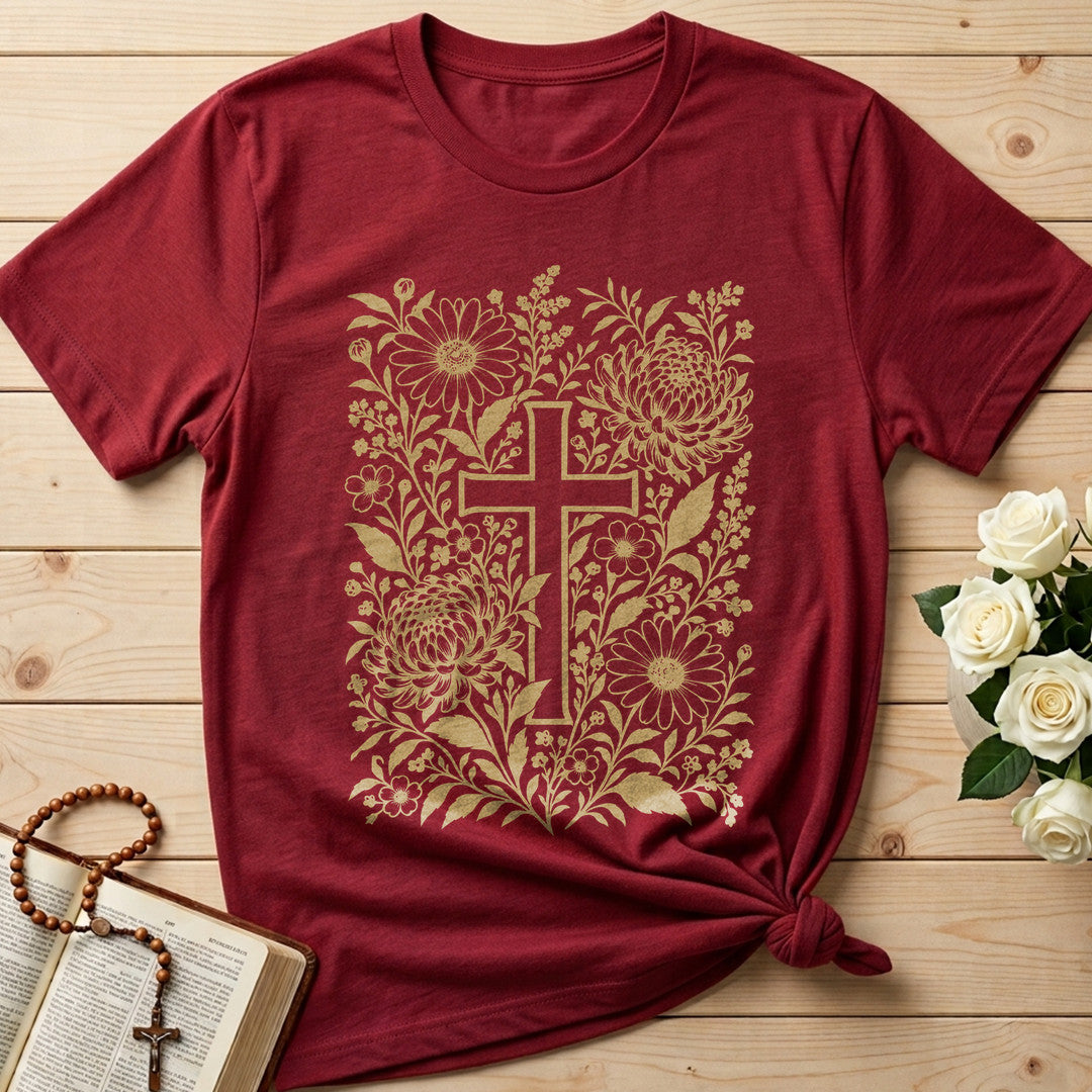 Floral Faith Cross 01