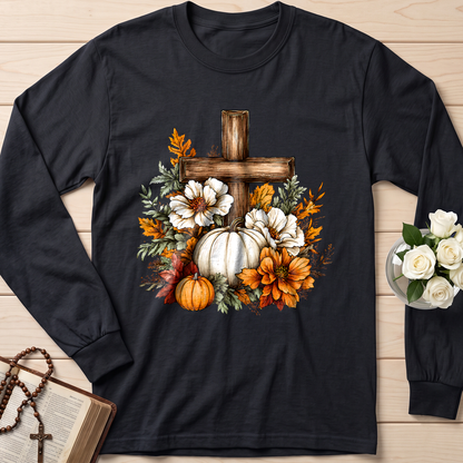 Floral Pumpkin Cross 01