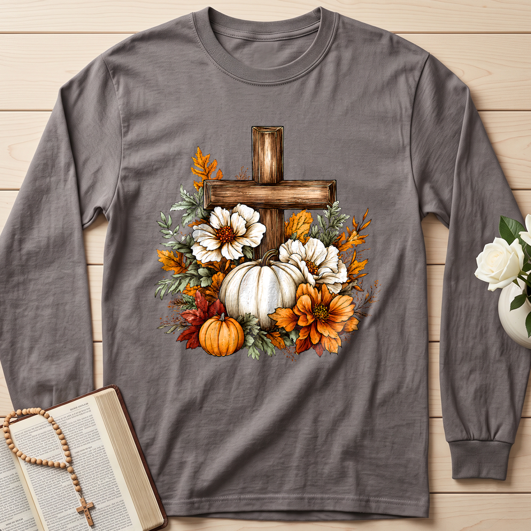 Floral Pumpkin Cross 01