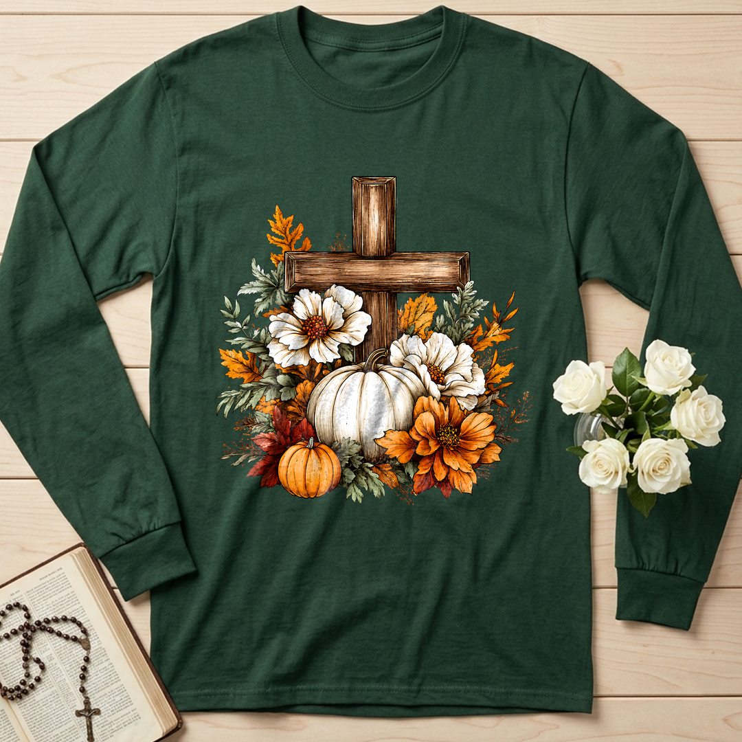 Floral Pumpkin Cross 01