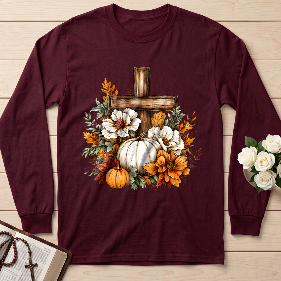 Floral Pumpkin Cross 01