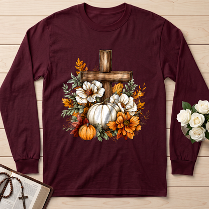 Floral Pumpkin Cross 01