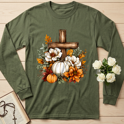 Floral Pumpkin Cross 01