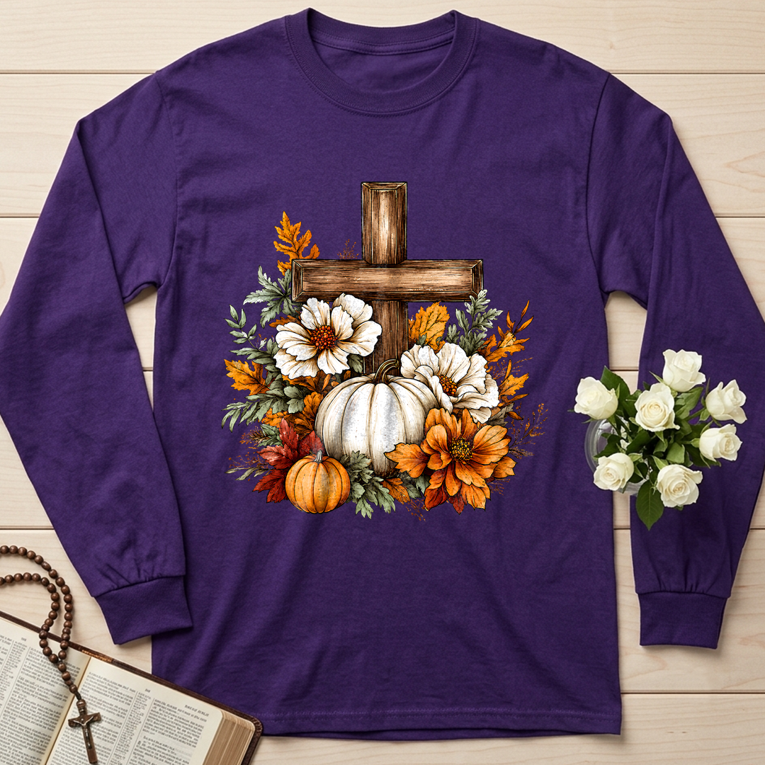 Floral Pumpkin Cross 01