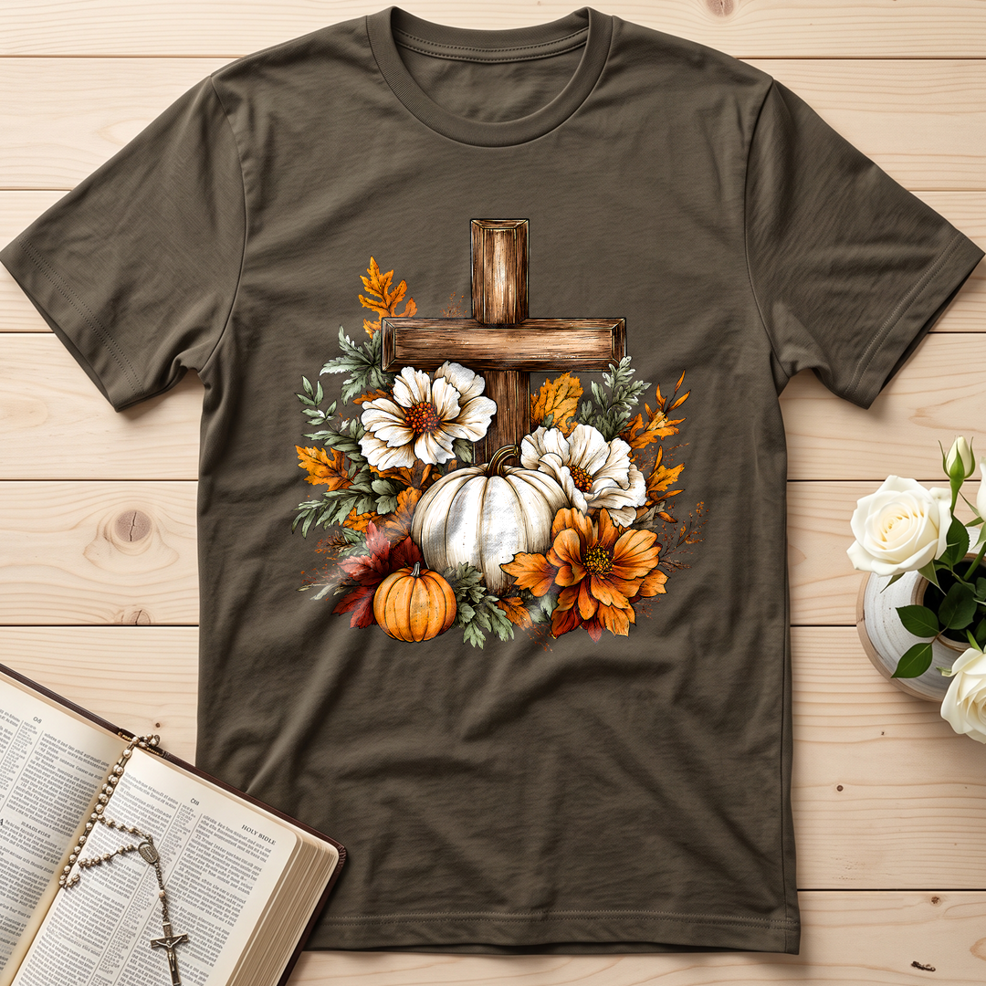 Floral Pumpkin Cross 01