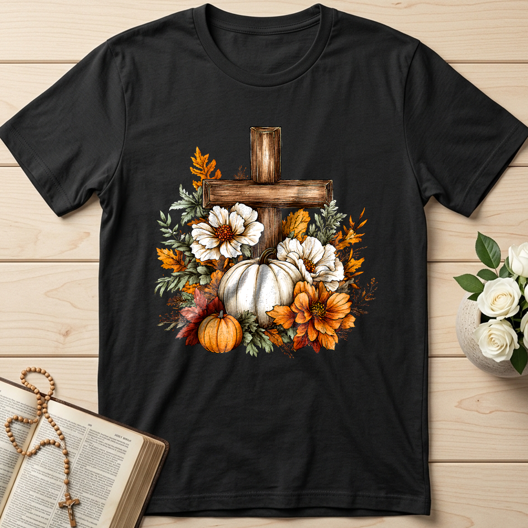 Floral Pumpkin Cross 01