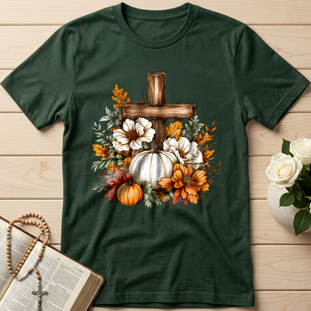 Floral Pumpkin Cross 01
