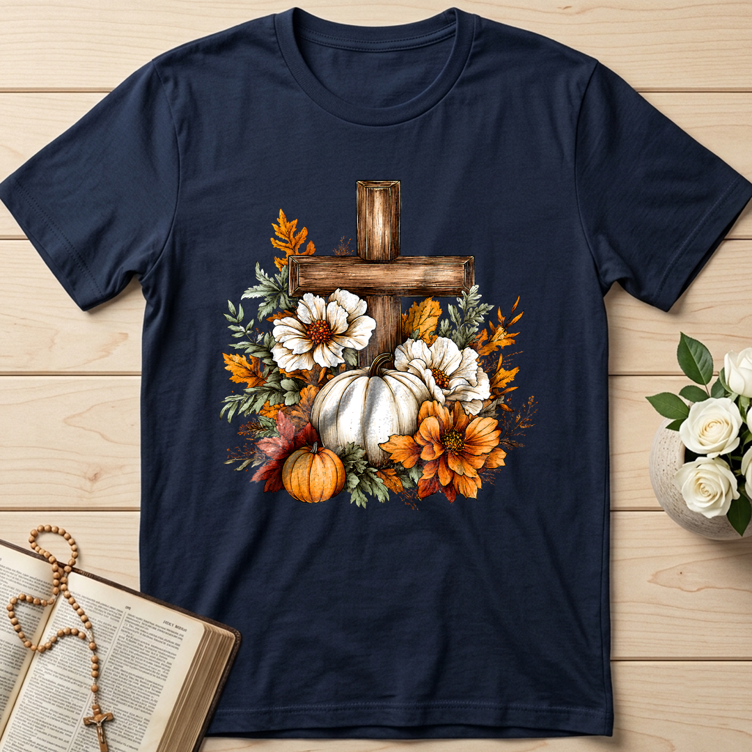 Floral Pumpkin Cross 01