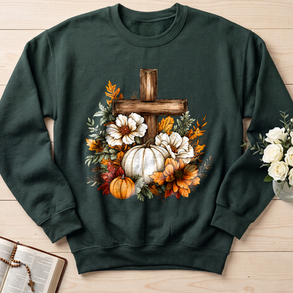Floral Pumpkin Cross 01