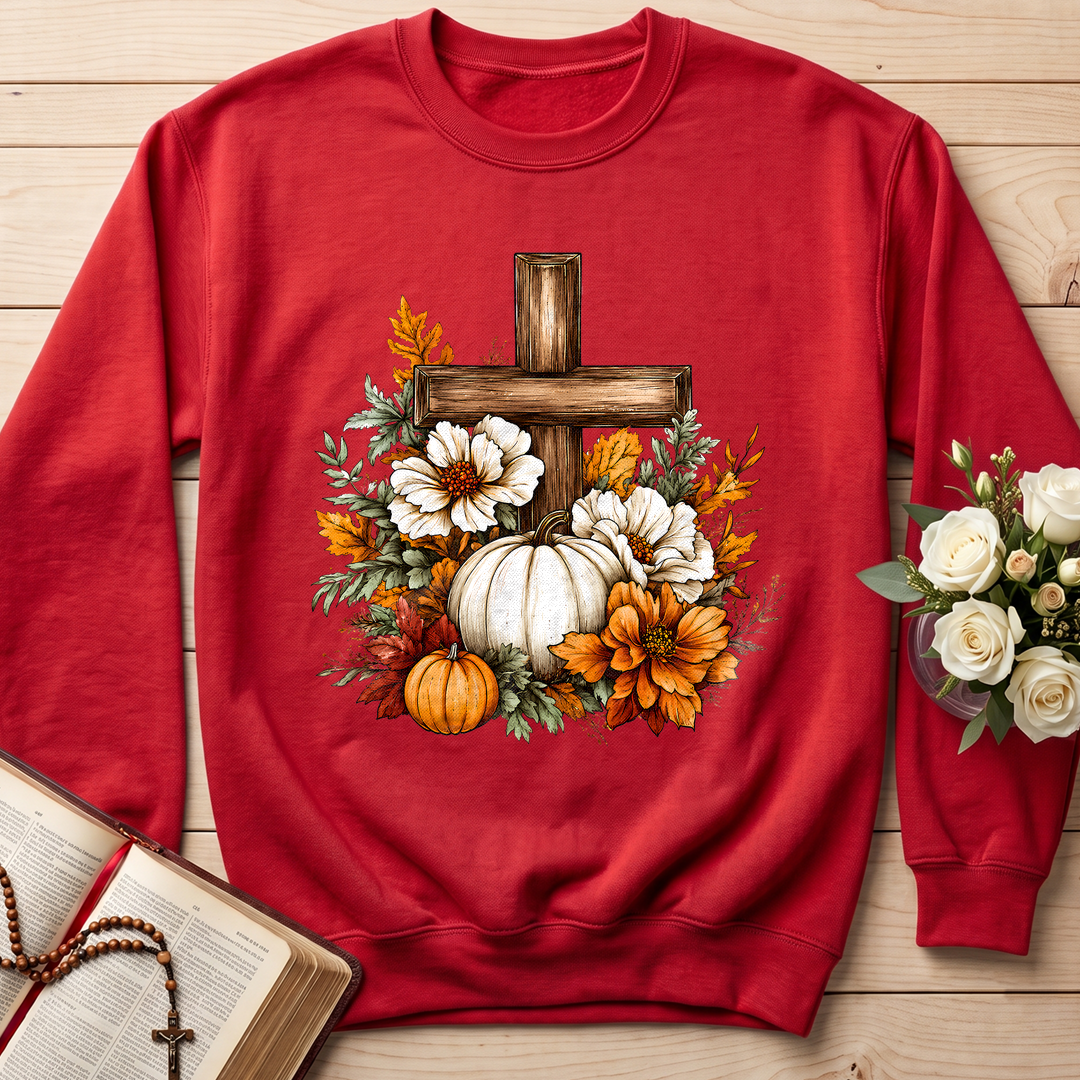 Floral Pumpkin Cross 01