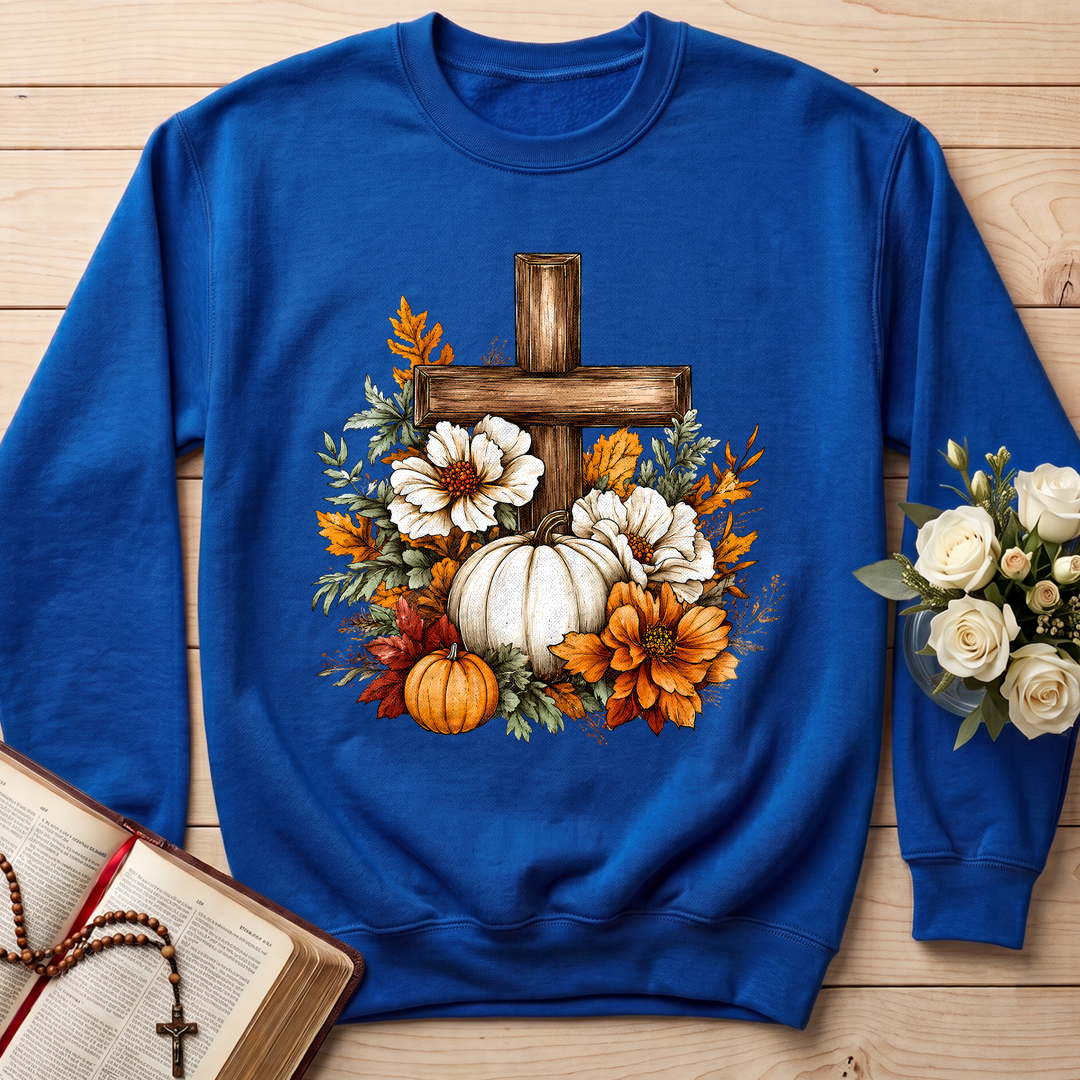 Floral Pumpkin Cross 01