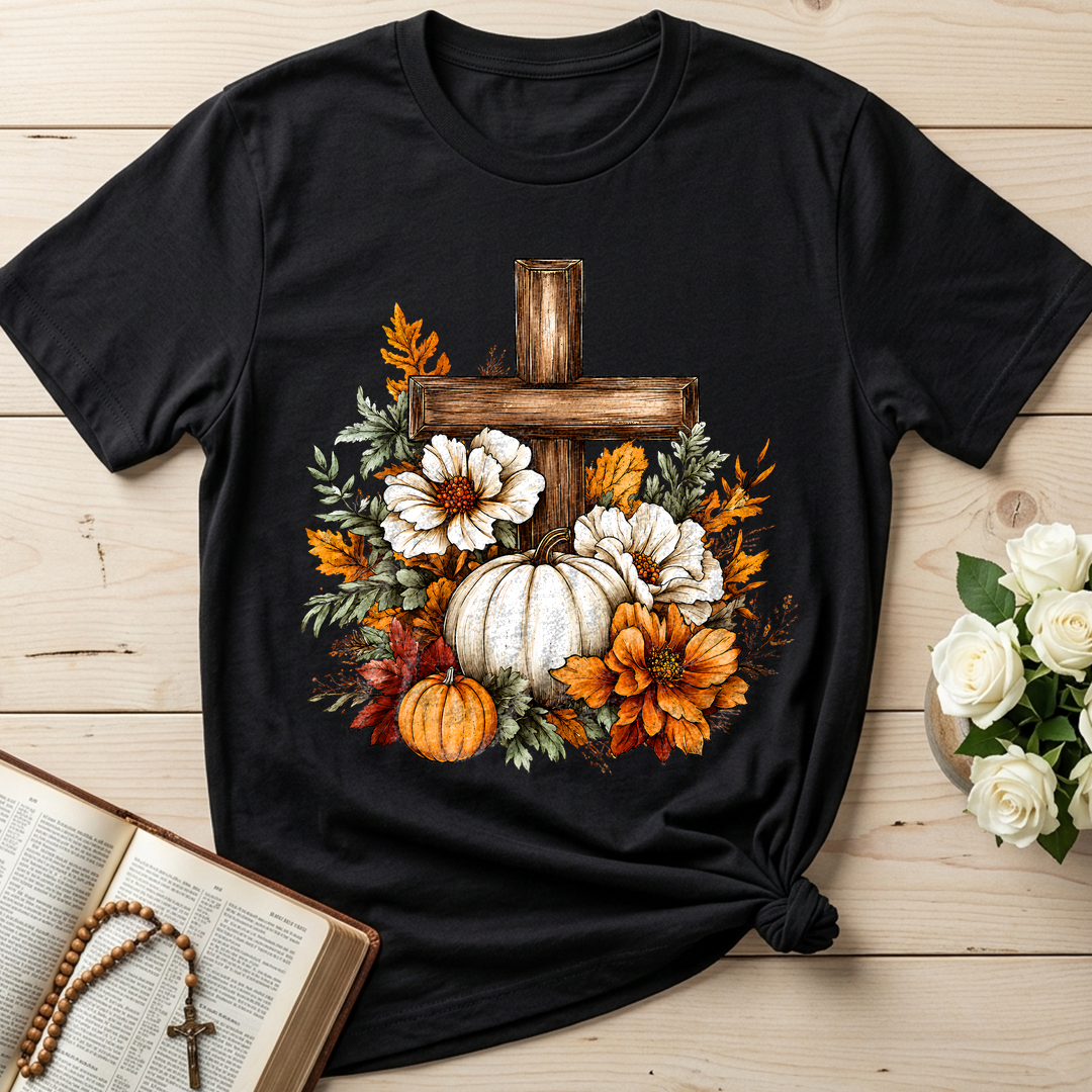 Floral Pumpkin Cross 01