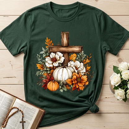 Floral Pumpkin Cross 01