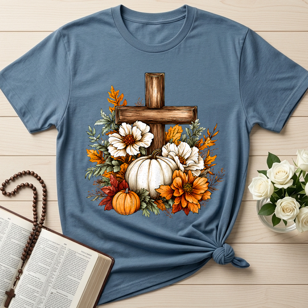 Floral Pumpkin Cross 01
