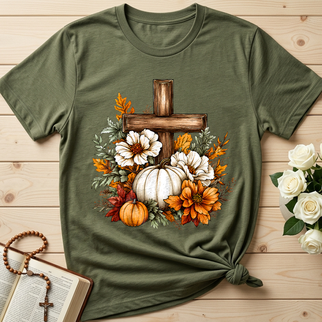 Floral Pumpkin Cross 01